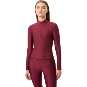 imageLacoste Womens Monogram Print HalfZip TopBordeaux