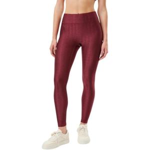 imageLacoste x Bandier Womens Monogram Print LeggingsBordeaux