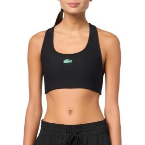 imageLacoste x Bandier Womens Ribbed Sports BraBlack