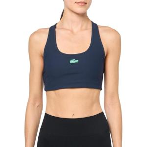 imageLacoste x Bandier Womens Ribbed Sports BraNavy Blue