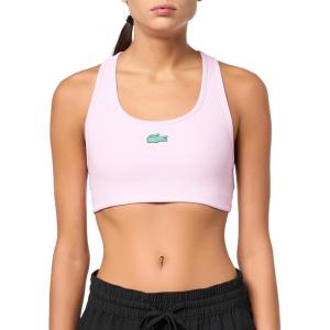 imageLacoste x Bandier Womens Ribbed Sports BraPink