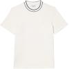 imageLacoste Mens Crew Neck Short Sleeve Regular Fit Classic TShirtFlour Striped Collar