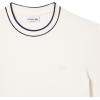 imageLacoste Mens Crew Neck Short Sleeve Regular Fit Classic TShirtFlour Striped Collar