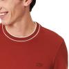 imageLacoste Mens Crew Neck Short Sleeve Regular Fit Classic TShirtIberis Striped Collar