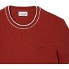 imageLacoste Mens Crew Neck Short Sleeve Regular Fit Classic TShirtIberis Striped Collar