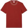 imageLacoste Mens Crew Neck Short Sleeve Regular Fit Classic TShirtIberis Striped Collar