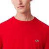 imageLacoste Mens Crew Neck Short Sleeve Regular Fit Classic TShirtRed Bright