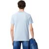 imageLacoste Mens Crew Neck Short Sleeve Regular Fit Classic TShirtRill Blue Striped Collar