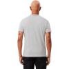 imageLacoste Mens Crew Neck Short Sleeve Regular Fit Classic TShirtSilver Chine Striped Collar