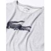 imageLacoste Mens Ultra Dry XXL Logo Sport TShirtSilver ChineNavy Blue