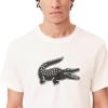 imageLacoste Mens Ultra Dry XXL Logo Sport TShirtWhiteBlack