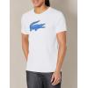 imageLacoste Mens Ultra Dry XXL Logo Sport TShirtWhiteKingdom Blue