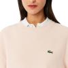 imageLacoste Womens Core Collection Regular Fit Crew Neck Long Sleeve Classic SweaterPeach