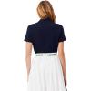 imageLacoste Womens Core Short Sleeve Regular Fit Petit Pique PoloNavy Blue