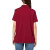 imageLacoste Womens Core Short Sleeve Regular Fit Petit Pique PoloVarsity Red