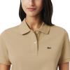 imageLacoste Womens Core Short Sleeve Regular Fit Petit Pique PoloViennese Beige