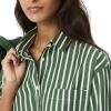 imageLacoste Womens Oversized Popeline Long Sleeve ShirtGreenWhite
