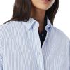 imageLacoste Womens Oversized Popeline Long Sleeve ShirtGypsy BlueWhite