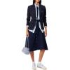 imageLacoste Womens Oversized Popeline Long Sleeve ShirtGypsy BlueWhite