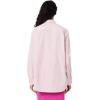 imageLacoste Womens Oversized Popeline Long Sleeve ShirtPinkBlushWhite