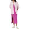 imageLacoste Womens Oversized Popeline Long Sleeve ShirtPinkBlushWhite
