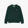imageLacoste Womens Regular Fit Double Face Piqu Crew Neck SweatshirtForest Green