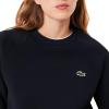 imageLacoste Womens Regular Fit Double Face Piqu Crew Neck SweatshirtMidnight Blue