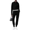 imageLacoste Womens Short Cut Cutton HoodieBlack