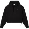 imageLacoste Womens Short Cut Cutton HoodieBlack