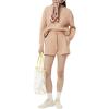 imageLacoste Womens Short Cut Cutton HoodieLatte