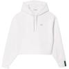 imageLacoste Womens Short Cut Cutton HoodieWhite