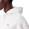 imageLacoste Womens Short Cut Cutton HoodieWhite