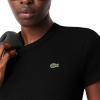 imageLacoste Womens Slim Fit Ribbed Cotton TShirtBlack