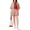 imageLacoste Womens Slim Fit Ribbed Cotton TShirtIberis Red