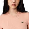 imageLacoste Womens Slim Fit Ribbed Cotton TShirtLatte
