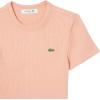 imageLacoste Womens Slim Fit Ribbed Cotton TShirtLatte