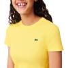 imageLacoste Womens Slim Fit Ribbed Cotton TShirtYellow