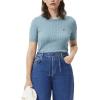 imageLacoste Womens Washed Effect Cable Knit SweaterDusty Blue