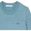 imageLacoste Womens Washed Effect Cable Knit SweaterDusty Blue