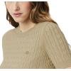imageLacoste Womens Washed Effect Cable Knit SweaterTan