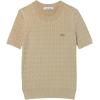 imageLacoste Womens Washed Effect Cable Knit SweaterTan