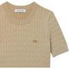 imageLacoste Womens Washed Effect Cable Knit SweaterTan