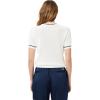 imageLacoste womens Made in France Embroidered Shield SweaterFlour