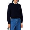 imageLacoste Womens Core Collection Regular Fit Crew Neck Long Sleeve Classic SweaterNavy Blue