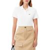 imageLacoste Womens Core Short Sleeve Regular Fit Petit Pique PoloWhite