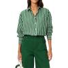 imageLacoste Womens Oversized Popeline Long Sleeve ShirtGreenWhite
