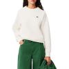 imageLacoste Womens Regular Fit Double Face Piqu Crew Neck SweatshirtFlour