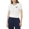imageLacoste womens Made in France Embroidered Shield SweaterFlour
