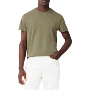 imageLacoste Mens Crew Neck Short Sleeve Regular Fit Classic TShirtKhaki