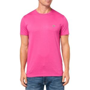 imageLacoste Mens Crew Neck Short Sleeve Regular Fit Classic TShirtMalva